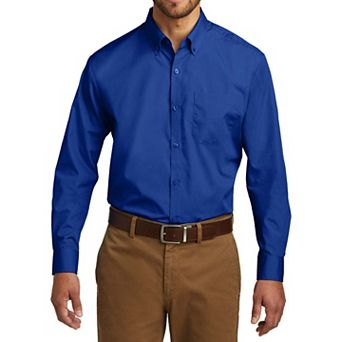 Mafoose Men's Classic Long Sleeve Stain Release Carefree Poplin Woven Shirt