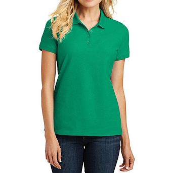 Mafoose Women's Classic Pique Polo Short Sleeve T-Shirt - Cotton Blend Everyday Uniform Tee