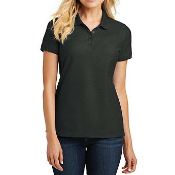 Mafoose Women's Classic Pique Polo Short Sleeve T-Shirt - Cotton Blend Everyday Uniform Tee