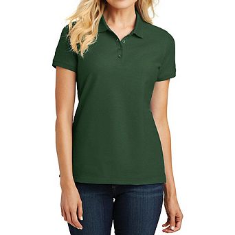 Mafoose Women's Classic Pique Polo Short Sleeve T-Shirt - Cotton Blend Everyday Uniform Tee