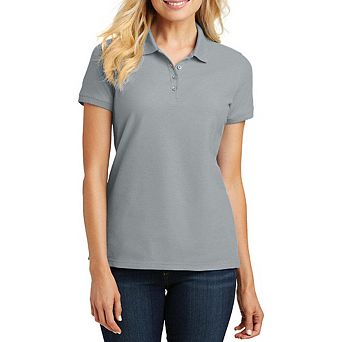 Mafoose Women's Classic Pique Polo Short Sleeve T-Shirt - Cotton Blend Everyday Uniform Tee