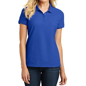 Mafoose Women's Classic Pique Polo Short Sleeve T-Shirt - Cotton Blend Everyday Uniform Tee