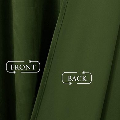 Velvet Room Darkening Curtains, Thick Soft Back Tab Window Drapes