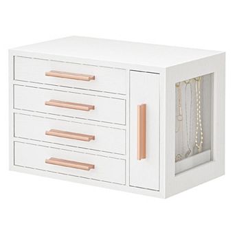 4-Layer Jewelry Box with Transparent Window