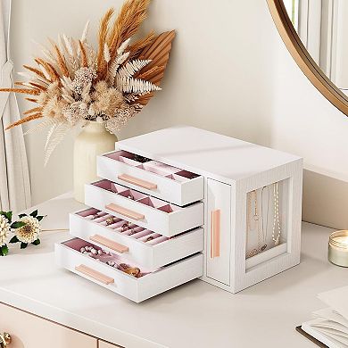 4-Layer Jewelry Box with Transparent Window