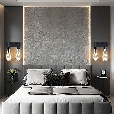 2-Light Modern Crystal Raindrop Wall Sconce Vanity Light