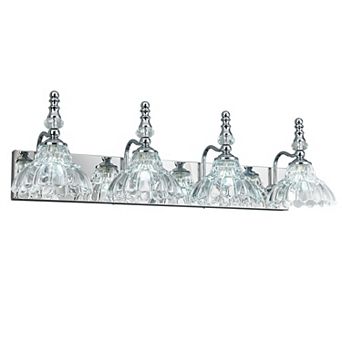 ZLAIQB 30.71" 4-Light Vintage Glass Bathroom Wall Sconce