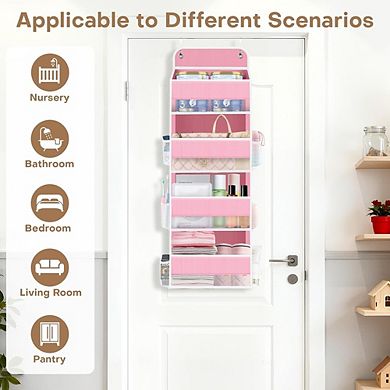 Over Door Hanging Organizer with 4 Large Pockets for Storage