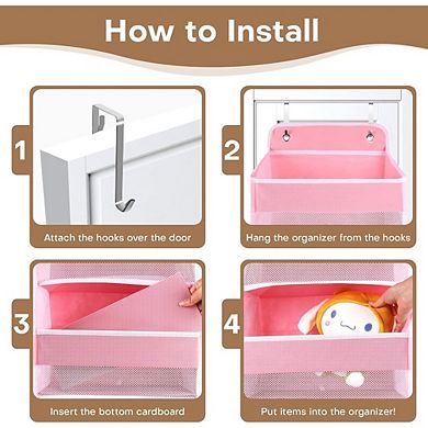 Over Door Hanging Organizer with 4 Large Pockets for Storage