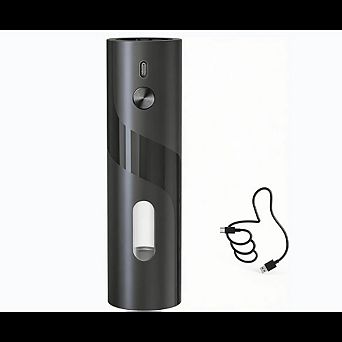 Electric Pepper Grinder, Rechargeable, Adjustable Coarseness, LED Light