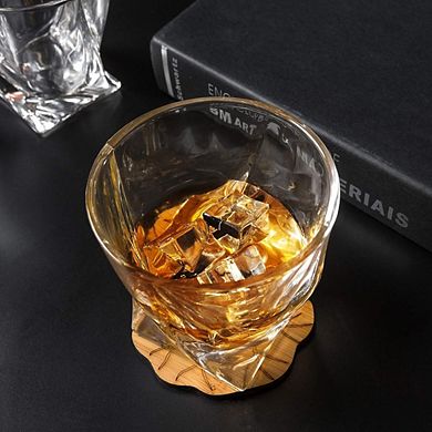 4-Piece Whiskey Glass Set Crystal Old-Fashioned Tumblers for Spirits