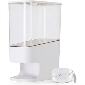 10 L / 25 Lb Rice and Grain Storage Container with Measuring Cup Cereal Dispenser