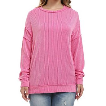 Womens Striped Sweatshirt Crewneck Casual Long Sleeve Pullover Tops Winter Trendy Outfits