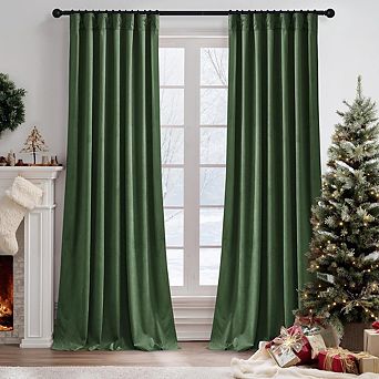 Velvet Blackout Curtains 2 Panels, Thermal Insulated, Noise Reducing Drapes