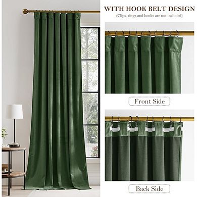 Velvet Blackout Curtains 2 Panels, Thermal Insulated, Noise Reducing Drapes