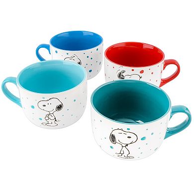 Peanuts 4 Pack 23oz Soup Bowls with Lids
