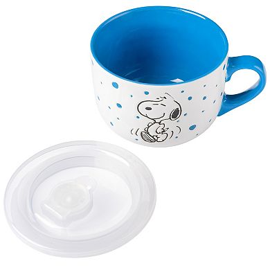 Peanuts 4 Pack 23oz Soup Bowls with Lids