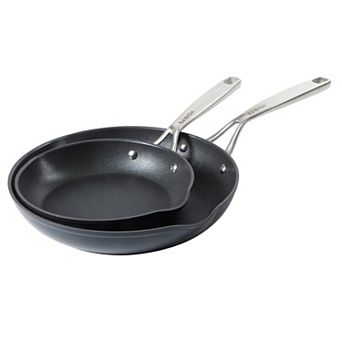 Babish 2 pc 8 and 10 Inch Hard Anodized Titanium Non Stick Fry Pan Set