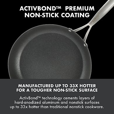 Babish 2 Piece 8 and 10 Inch Hard Anodized Titanium Non Stick Fry Pan Set