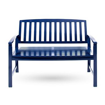 BAOURE Acacia Wood Outdoor Garden Bench Farmhouse Style Seating for Porch Patio or Deck