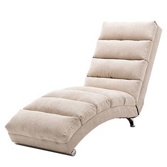 BAOURE Ergonomic Linen Massage Chaise Lounge Chair with Remote Control and Five Vibration Modes