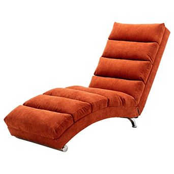 BAOURE Ergonomic Linen Massage Chaise Lounge Chair with Remote Control and Five Vibration Modes