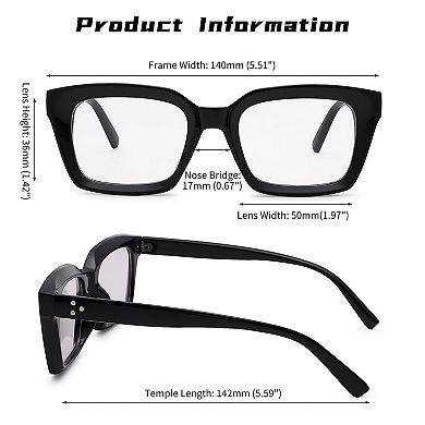 Kaelin Home 2 pc Classic Clear Lens Eyeglasses