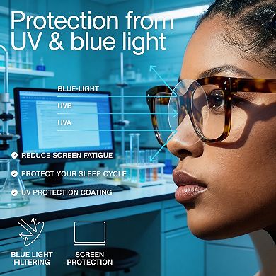 Kaelin Home Unisex Oversized Blue Light Blocking Chunky Frame Eyewear