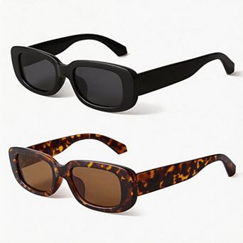 Kaelin Home Womens Retro Rectangle Sunglasses UV400 Protection