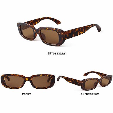 Kaelin Home Womens Retro Rectangle Sunglasses UV400 Protection