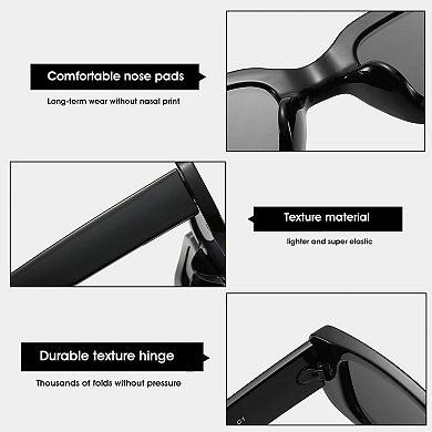 Kaelin Home Womens Retro Rectangle Sunglasses UV400 Protection
