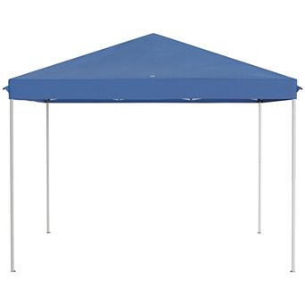 BAOURE Steel Frame Blue 10 X 10 Pop Up Canopy Tent With Netting For Outdoor Patio Garden