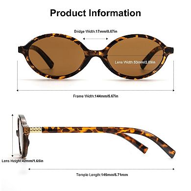 Kaelin Home Womens Retro Oval Y2K 90s Vintage Sunglasses