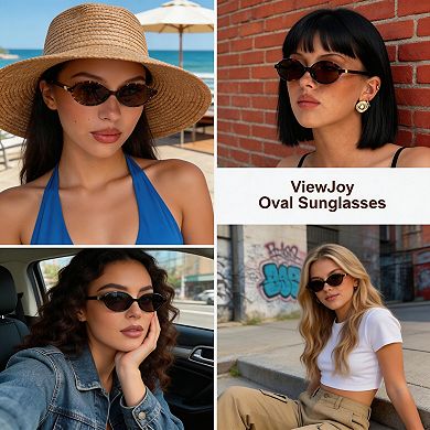Kaelin Home Womens Retro Oval Y2K 90s Vintage Sunglasses