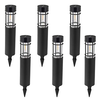 C Cattleya 6-Pack 15.75-Inch Black Solar LED Outdoor Path Lights