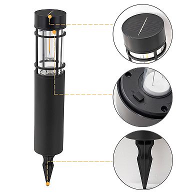 C Cattleya 6-Pack 15.75-Inch Black Solar LED Outdoor Path Lights