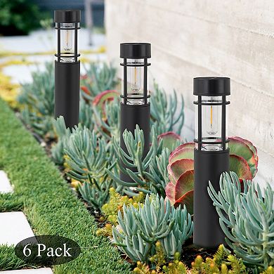 C Cattleya 6-Pack 15.75-Inch Black Solar LED Outdoor Path Lights