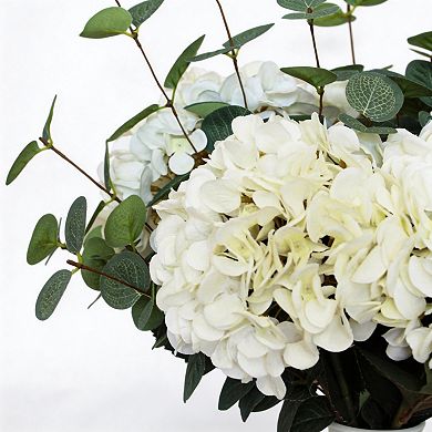 Kaelin Home Faux Hydrangea And Eucalyptus Arrangement