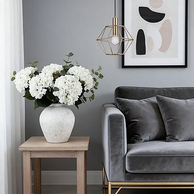 Kaelin Home Faux Hydrangea And Eucalyptus Arrangement