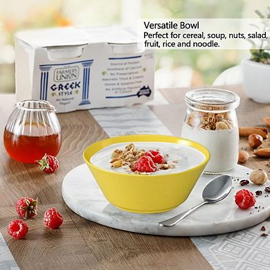 Unbreakable Large Cereal & Salad Bowls Set of 6, 32 oz, Microwave & Dishwasher Safe