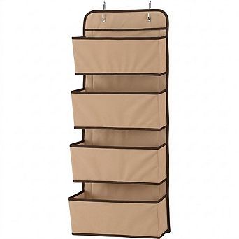 Over The Door Hanging Organizer with 4 Pockets Wall Mount Storage Rack