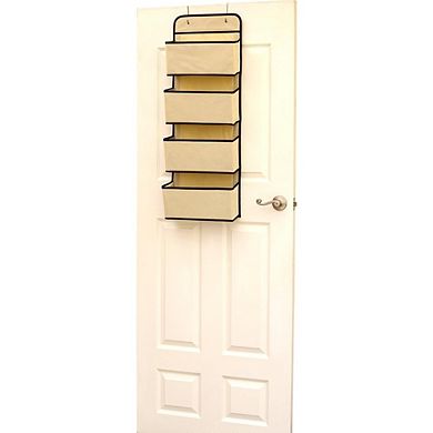 Over The Door Hanging Organizer with 4 Pockets Wall Mount Storage Rack