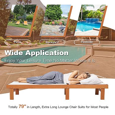 Costway Patio Lounge Chair with 5-Postion Adjustable Backrest and Quick-Drying Fabric