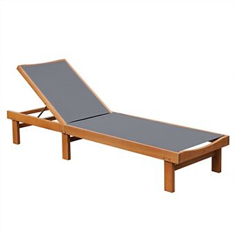 Costway Patio Lounge Chair with 5-Postion Adjustable Backrest and Quick-Drying Fabric