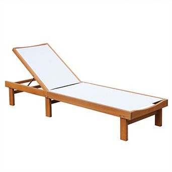 Costway Patio Lounge Chair with 5-Postion Adjustable Backrest and Quick-Drying Fabric