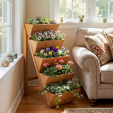 Costway 5-tier Vertical Raised Garden Bed with Legs for Growing Vegetables Flowers Herbs