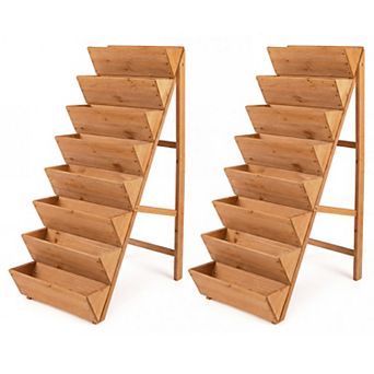 Costway 8 tier Vertical Raised Garden Bed with Legs for Growing Vegetables Flowers Herbs