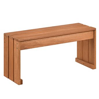 Costway Outdoor Garden Bench, 2-Person Patio Backless Bench with 440 LBS Weight Capacity