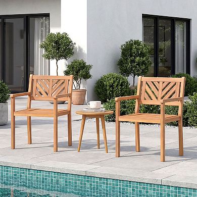 Costway Patio Dining Chairs Outdoor Garden Seating Chairs with 400 lbs Capacity
