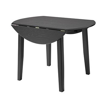 Merax Extendable Round Dining Table for 2-4, Folding Wood Table with Adjustable Size